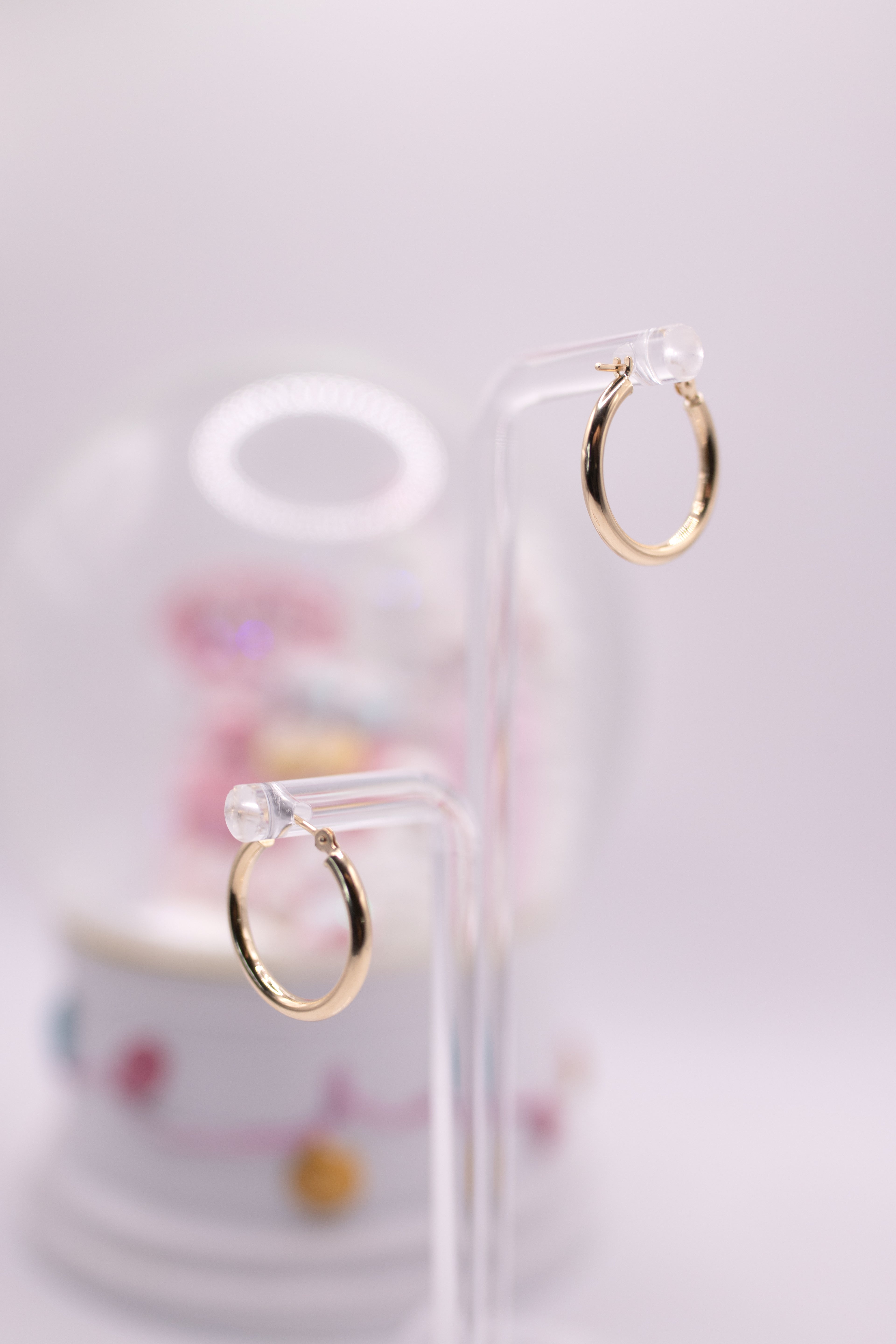 14K Yellow Gold Classic Polished Hoop Earrings - Unisex