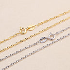 925 Sterling Silver Necklace Chain For Pendants Water Wave Style