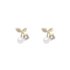 Pearl Cherry Stud Earrings
