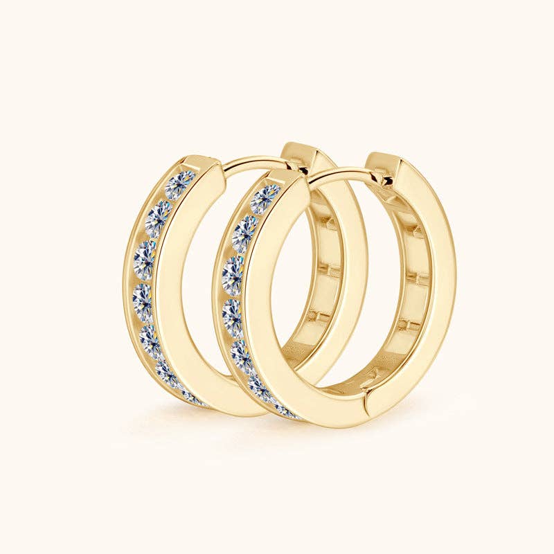 Moissanite Dainty Hoop Earrings Zahara