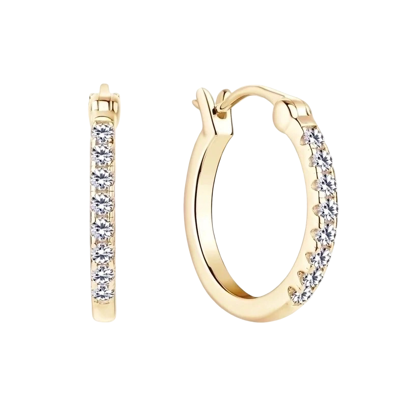 Moissanite Dainty Hoop Earrings Amara