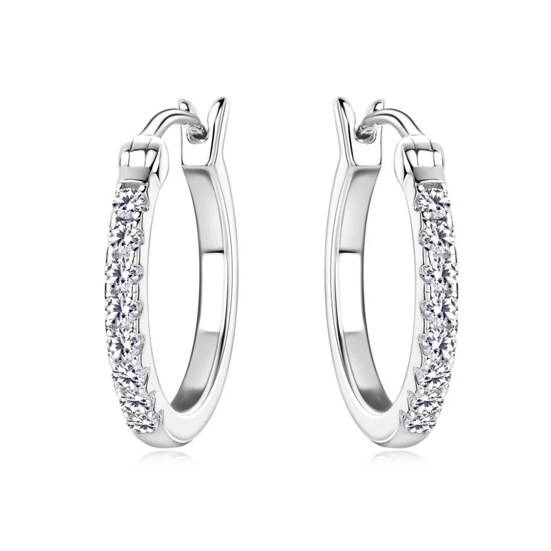 Moissanite Dainty Hoop Earrings Amara