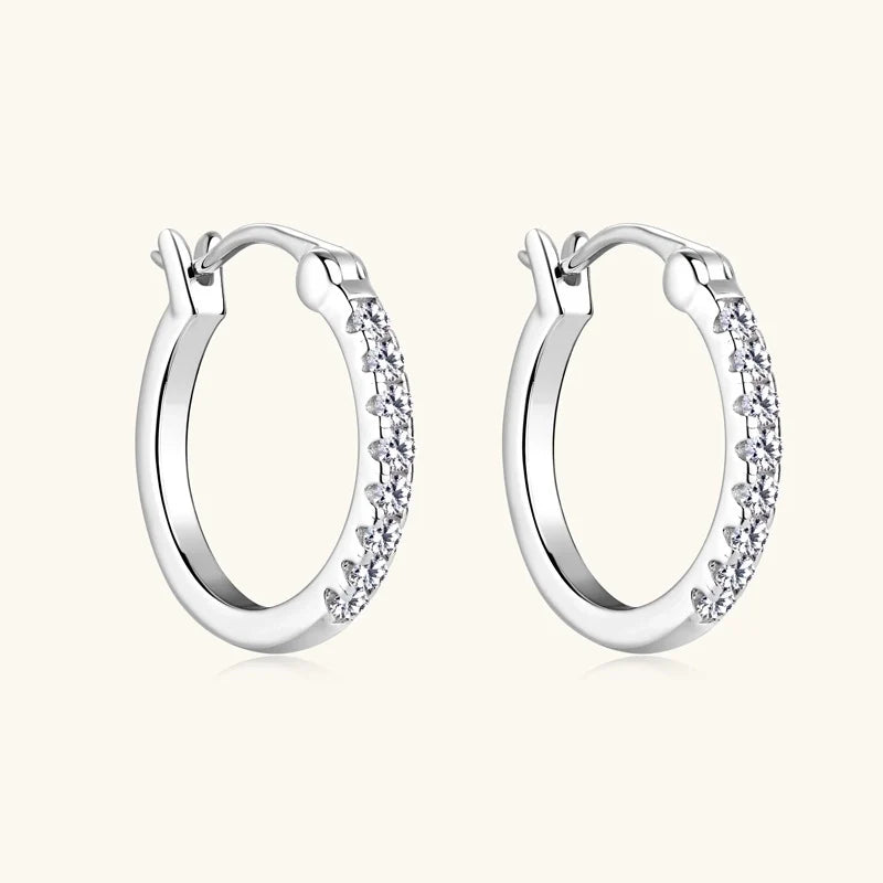 Moissanite Dainty Hoop Earrings Amara