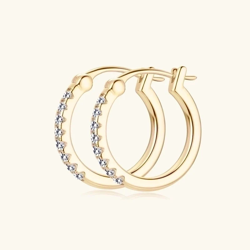 Moissanite Dainty Hoop Earrings Amara
