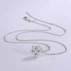 Moissanite Four Leaf Clover Necklace in 925 Sterling Silver