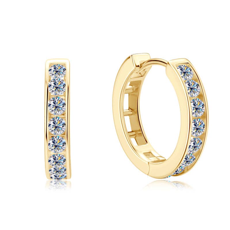 Moissanite Dainty Hoop Earrings Zahara