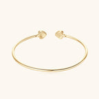 Moissanite Heart Bangle Bracelet