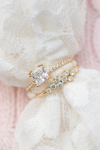 Gold-Plated Promise Ring with Large Center Stone