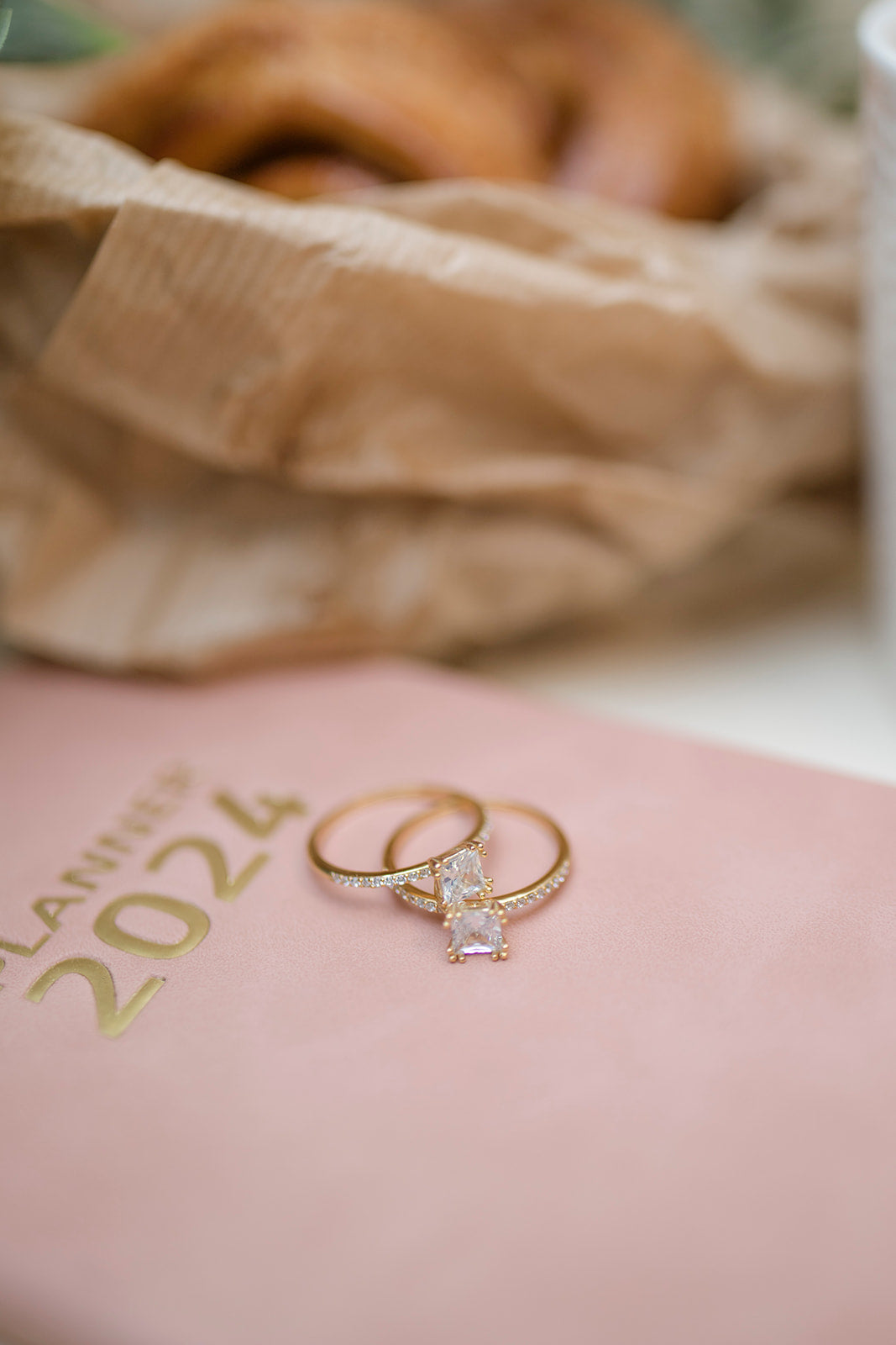 Gold-Plated Promise Ring with Large Center Stone