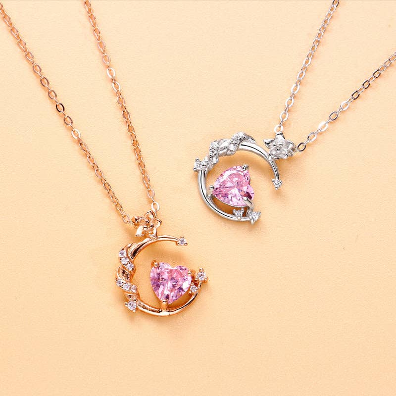 Pink Moon necklace