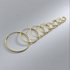 Classic Thin Sleeper Hoop Earrings in 925 Sterling Silver