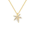 Dainty Maple Leaf Pendant Necklace in 925 Sterling Silver