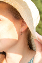 Moissanite Dainty Hoop Earrings Amara