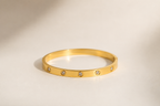 Minimalist Gold Stainless Steel Bangle Bracelet