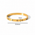 Minimalist Gold Stainless Steel Bangle Bracelet