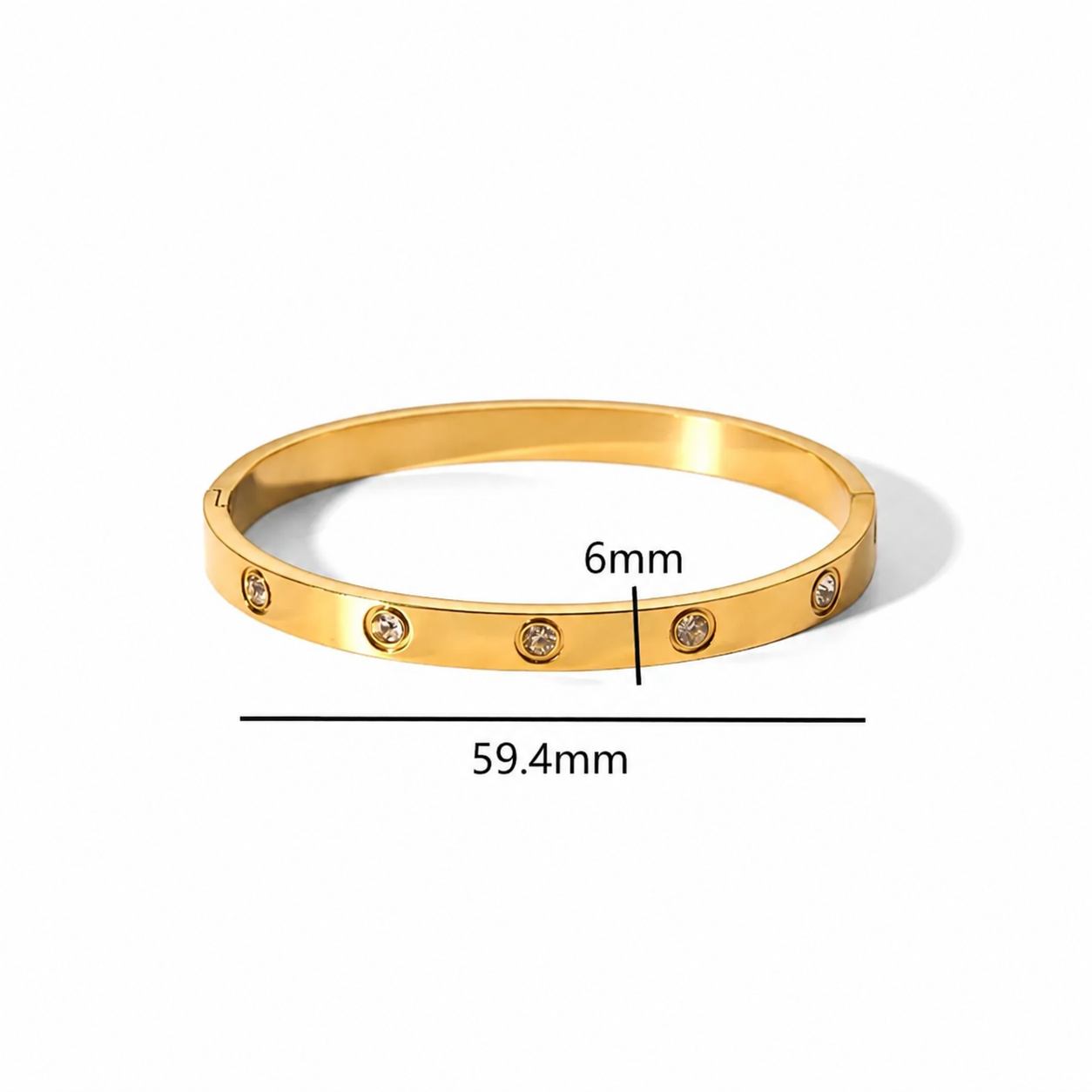Minimalist Gold Stainless Steel Bangle Bracelet