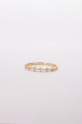 Elegant Six-Stone Gold-Plated Ring