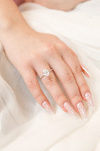 Silver Promise Ring with Large Oval Stone