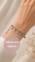 Loo oma charm (ripats) käekett hõbedane