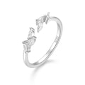 Minimalist 925 Silver Leaf Crown Ring