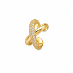S925 Sterling Silver Cross Winding Ear Cuff