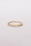 Minimalist Gold-Plated Oval-Cut Stone Ring