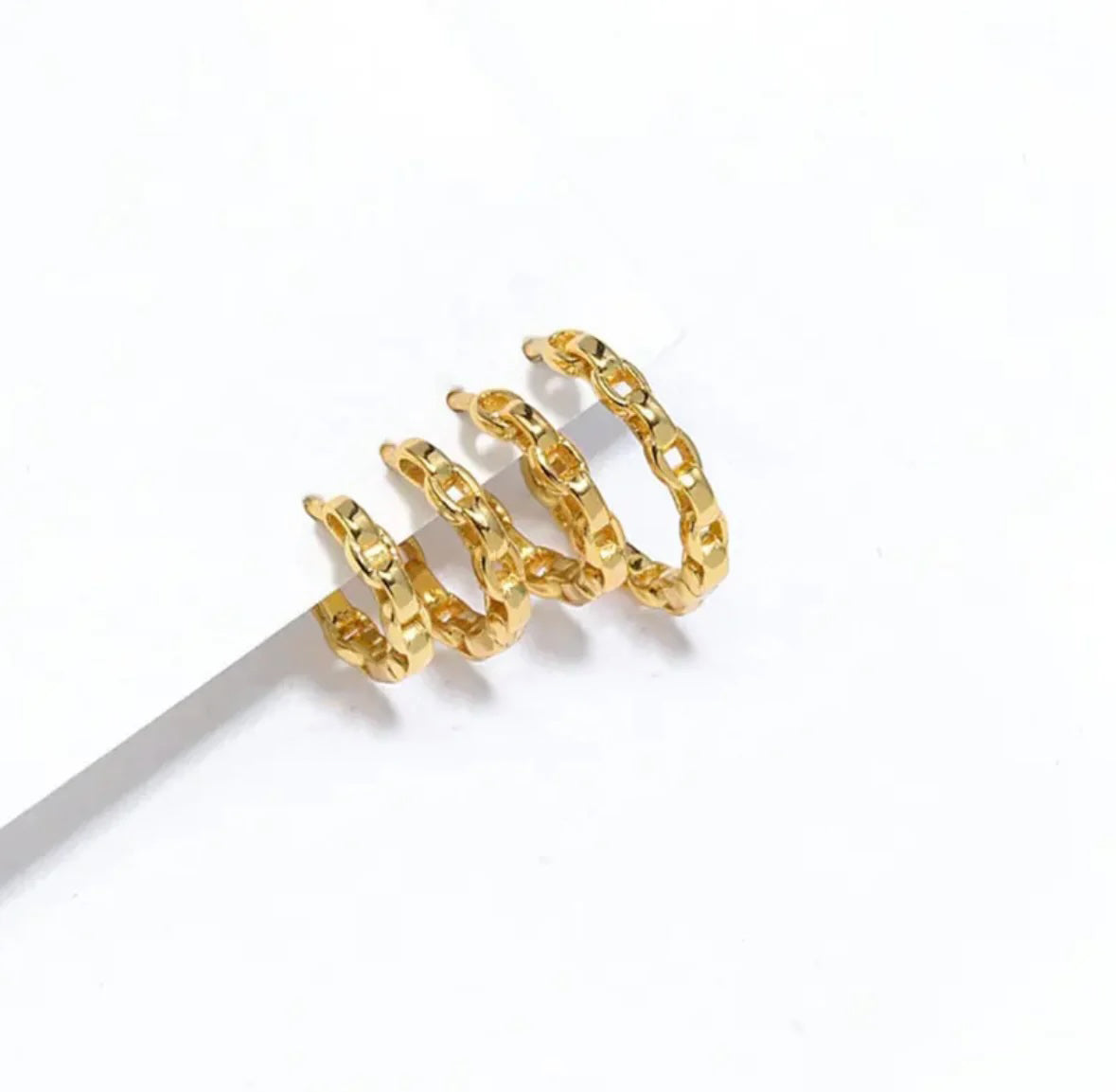 Mini Chain Hoop Earrings