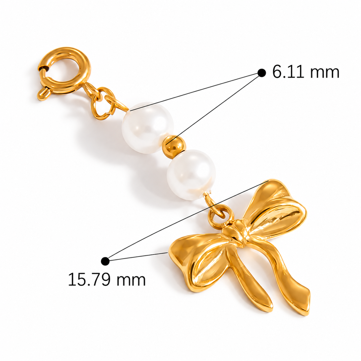 Gold Bow Lip Balm Charm