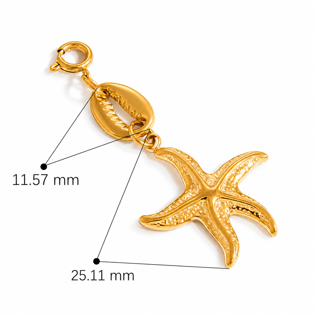 Gold Starfish Charm