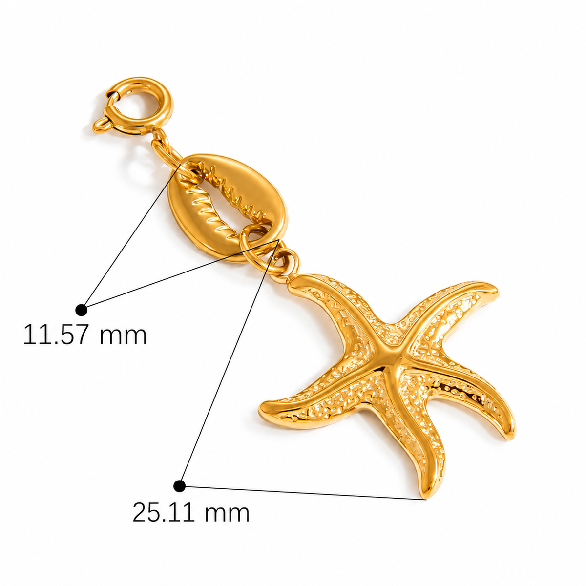 Gold Starfish Charm
