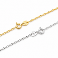 925 Sterling Silver Necklace Chain For Pendants Water Wave Style