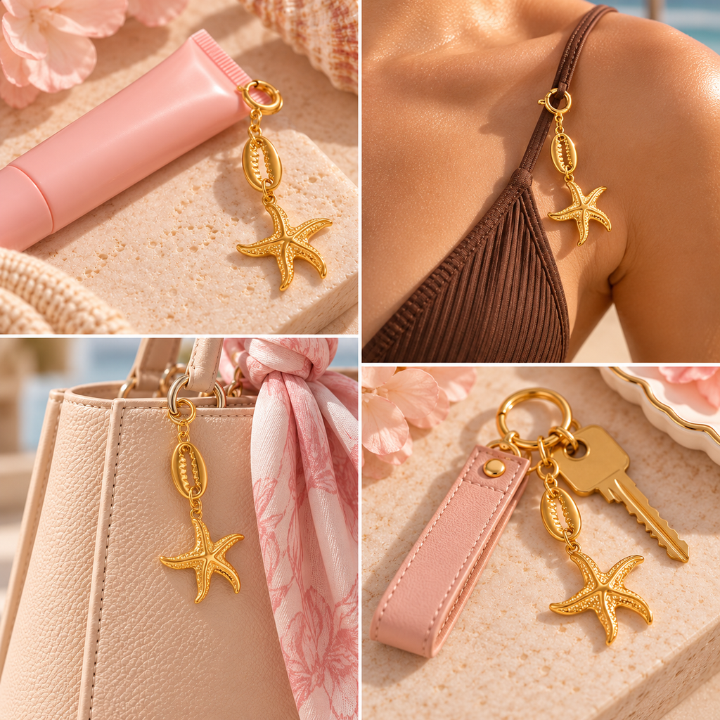 Gold Starfish Charm