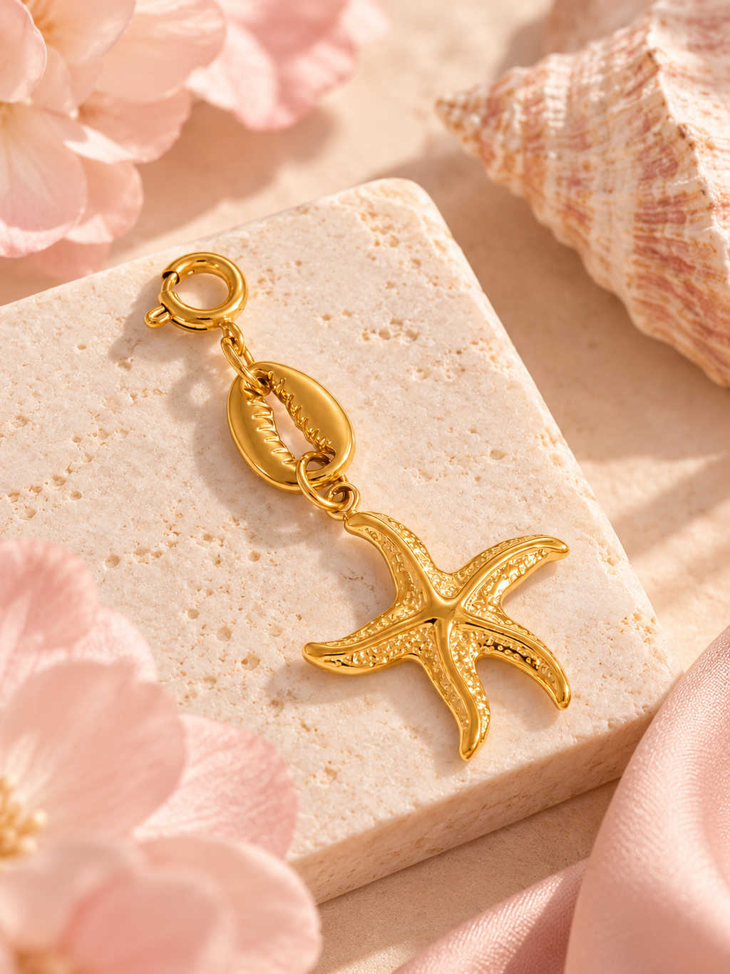 Gold Starfish Charm