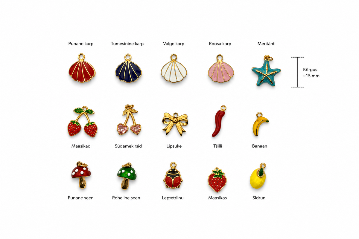 Loo oma charm (ripats) kaelakee kuldne