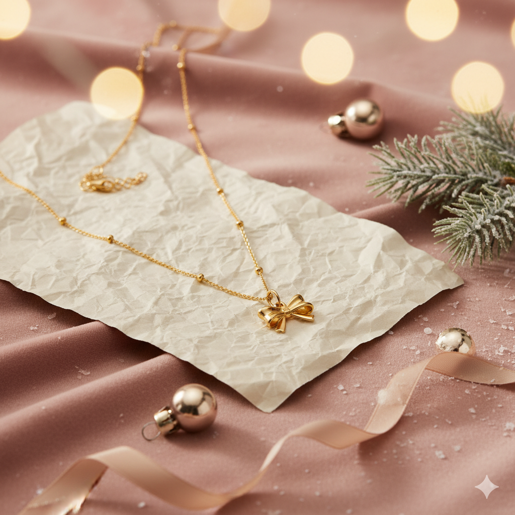 Dainty Bow Tie Bowknot Necklace