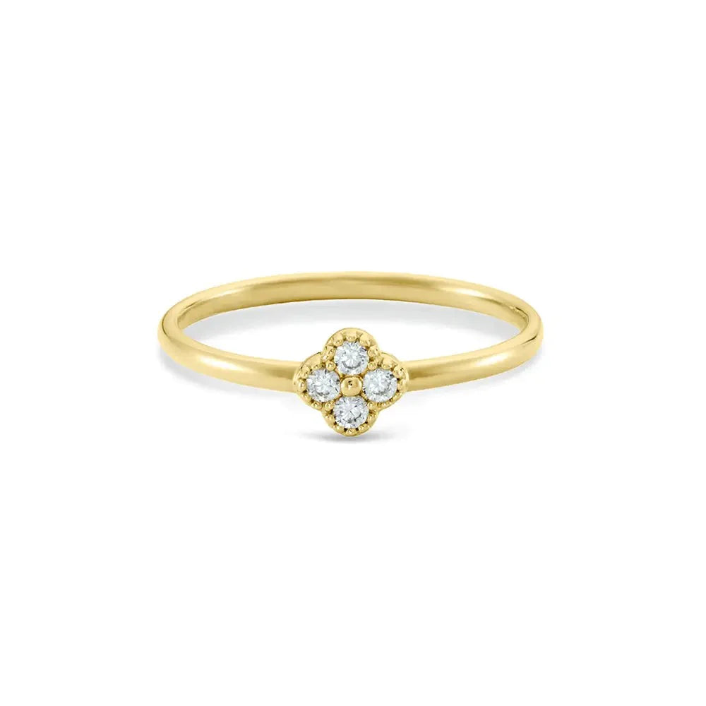 Minimalist Gold-Plated Clover Ring
