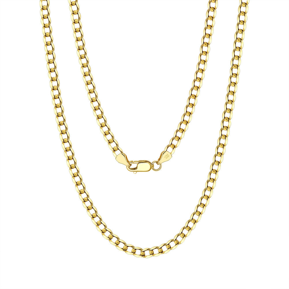 Minimalistlik Itaalia Curb kaelakee