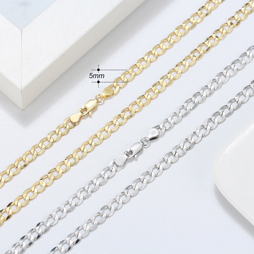 Minimalistlik Itaalia Curb kaelakee