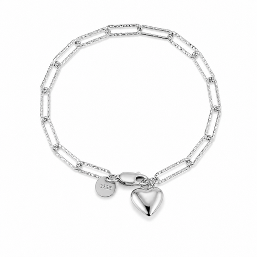 925 Sterling Silver Paperclip Bracelet
