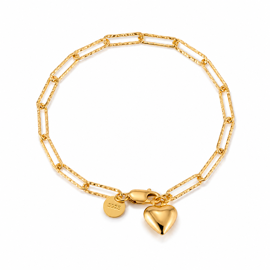 925 Sterling Silver Paperclip Bracelet