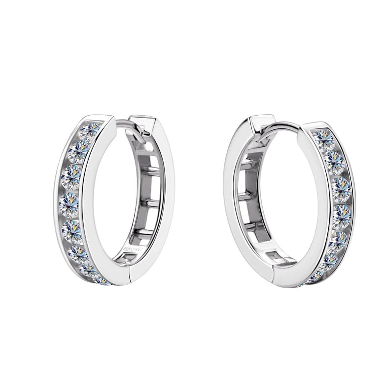 Moissanite Dainty Hoop Earrings Zahara