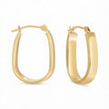 14K Gold Square 'U' Hoops