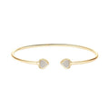Moissanite Heart Bangle Bracelet
