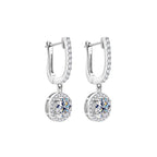 Moissanite Latch Back Huggie Earrings