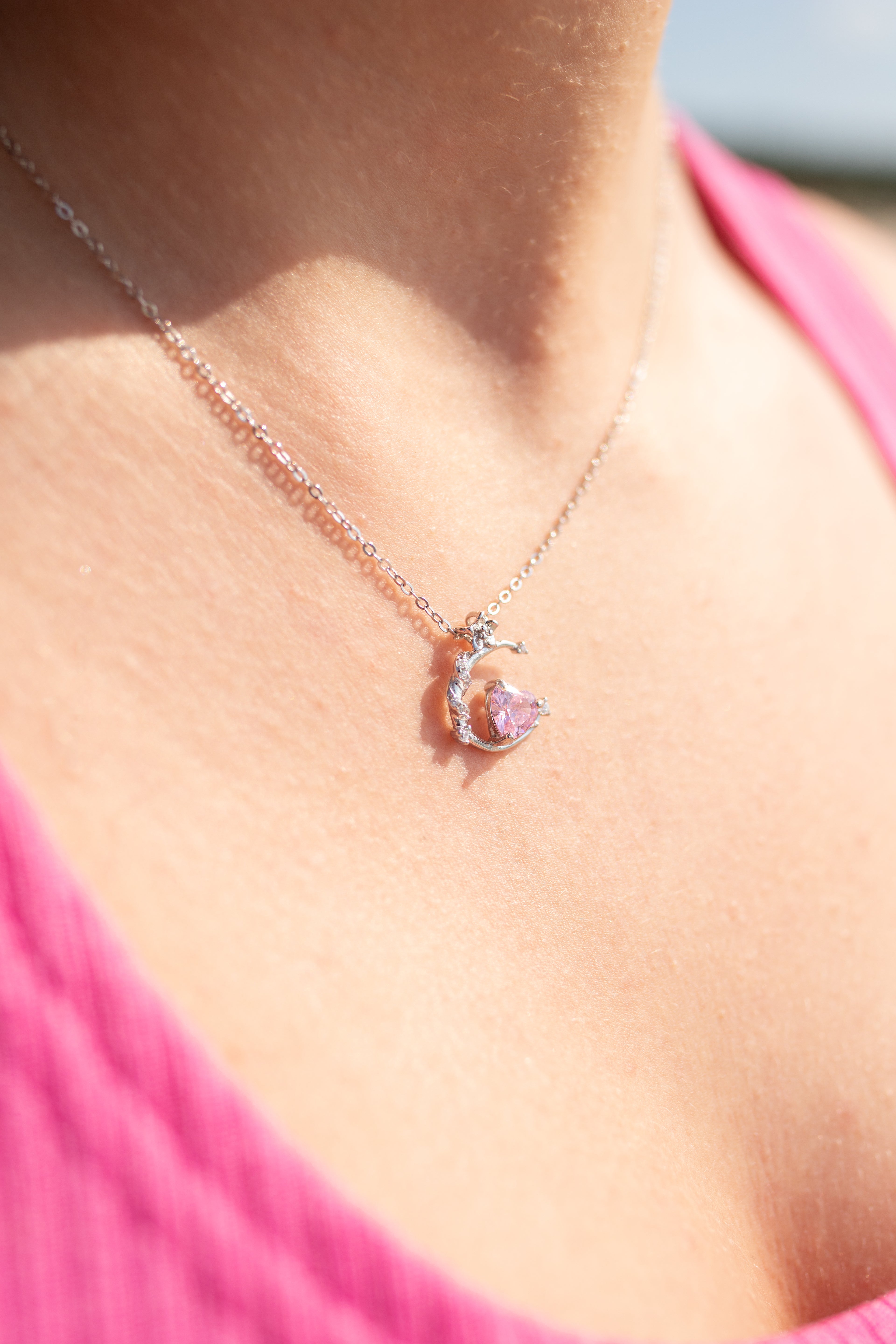 Pink Moon necklace
