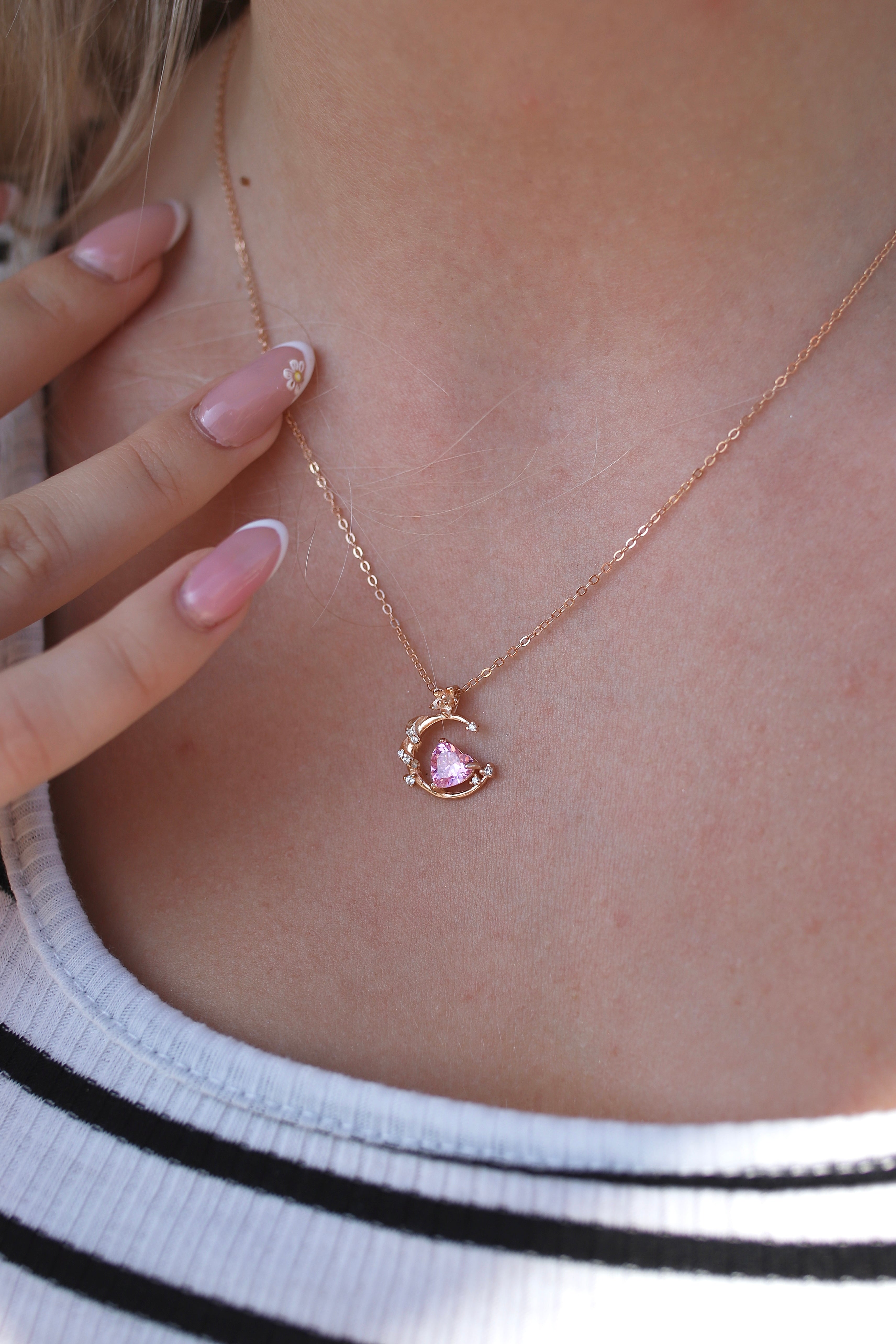 Pink Moon necklace