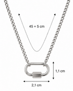 Loo oma charm (ripats) kaelakee hõbedane