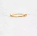 Slim Sterling Silver Ring with Zircons