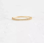 Slim Sterling Silver Ring with Zircons