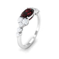Garnet & Moissanite Cluster Ring